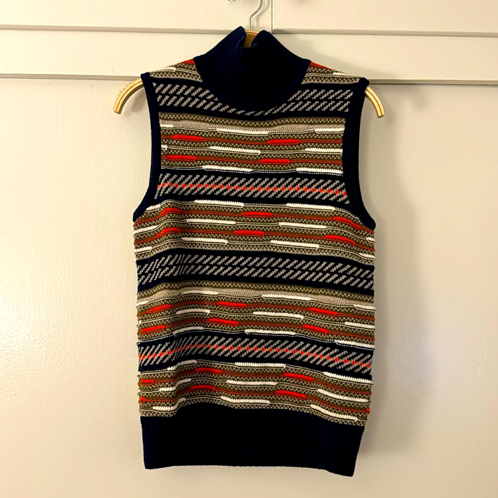 Dvf Turtleneck Sleeveless Sweater Sz Small